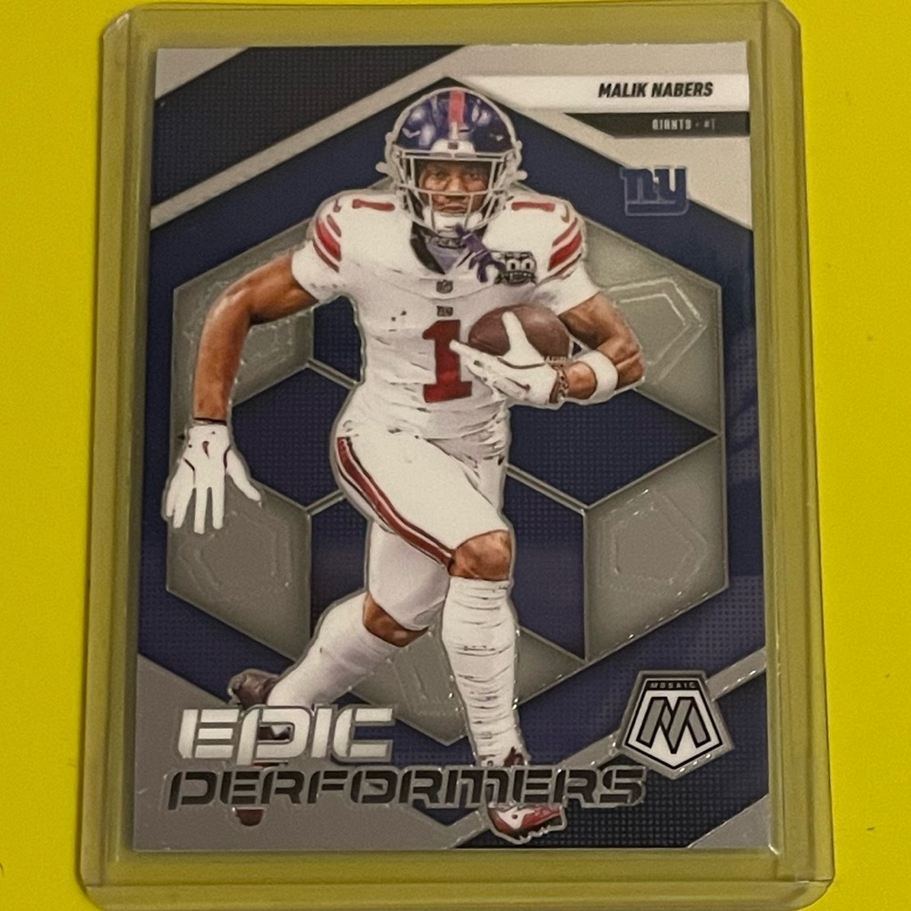 Malik Nabers #11 2025 Panini Mosaic [Epic Performer] Football Trading Card